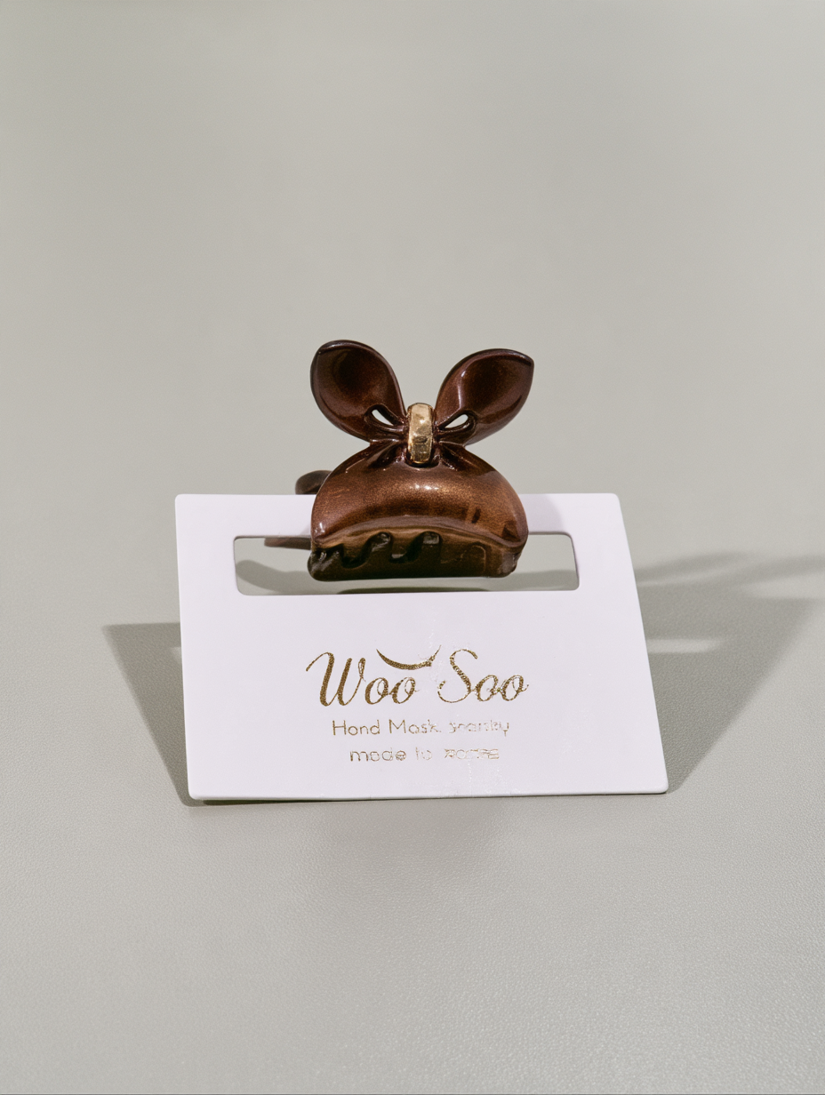 Black / Brown Bow Claw Clip