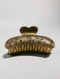 Gold & Bronze Rhinestone-Studded Claw Clip (Large)