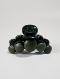 Olive Green Matte Bead Claw Clip