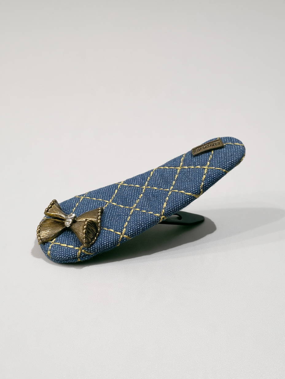 Denim Butterfly Barrette